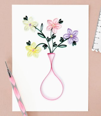 Katy Sue Design- Quilling Card Kit- Floral Guided Paper