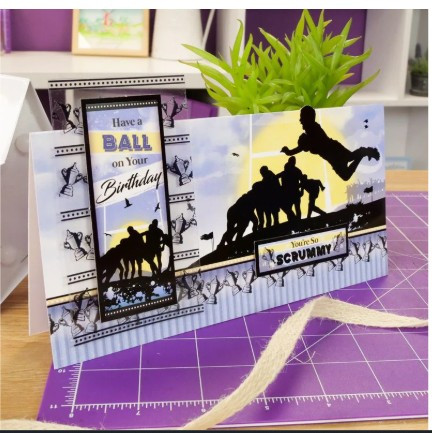 Hunkydory Crafts Sporting Silhouettes Man Of The Match Luxury Topper Set