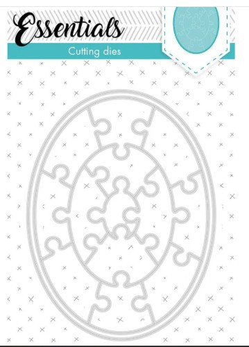 Studio Light Cutting Die Small shape oval puzzle Essentials 92x122mm nr.386