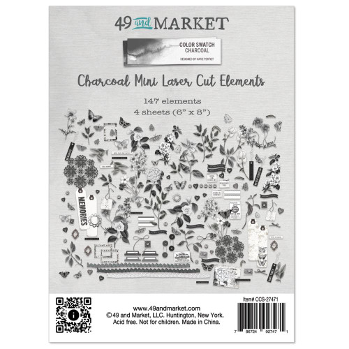 49 and Market Color Swatch Charcoal Mini Laser Cut Outs