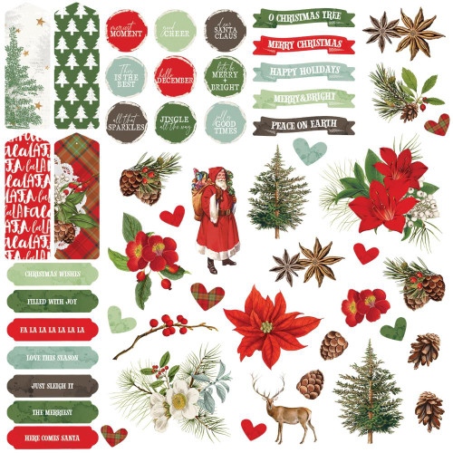 49 and Market- Evergreen Season- Chipboard Set