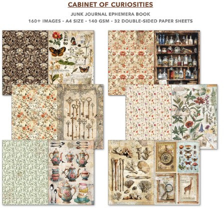 Ciao Bella- Junk Journal Ephemera Book A4 - Cabinet of Couriosities