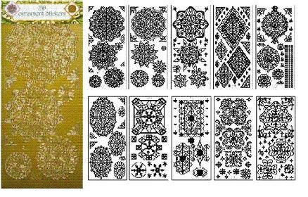 JEJE 3-D Ornament Stickers is a 10-sheet Pack of Beautiful, Detailed Gold Medallion Sticker Pack Peel Outline