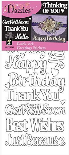 HOTP Dazzles Double Stick Greetings Stickers HOTP2543
