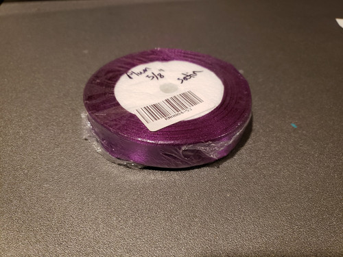 25 yd Satin Ribbon 5/8" Plum 25-yards RN0004-53