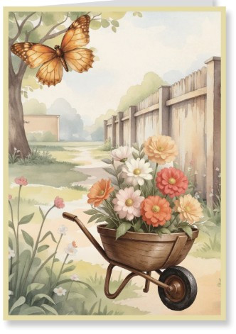 Creatief Art - Card Kit - My Happy Little Garden - 4 Pieces