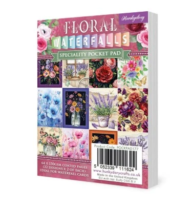 Hunkydory Crafts- Pocket Pad- Floral Waterfalls Speciality Pocket Pad