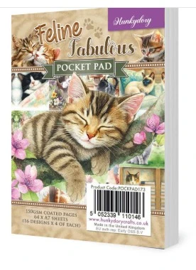 Hunkydory Crafts- Pocket Pad-Feline Fabulous Pocket Pad