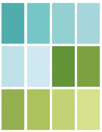 Studio Light Essentials Unicolor Paper Pads Blue Green 12 x 6