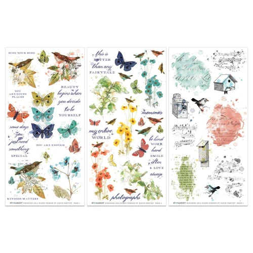 49 and Market by Katie Pertiet- Birdsong Blendable Rub-on Transfers