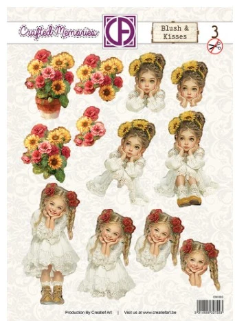 Creatief Art - 3D Die-Cut Sheet - Blush and Kisses 03