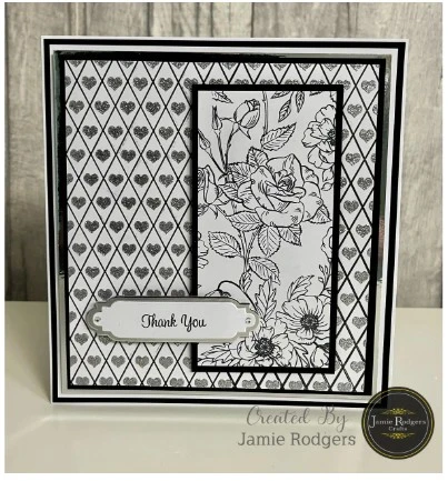Jamie Rodgers Crafts - Mini Hearts 8" x 8" Stencil