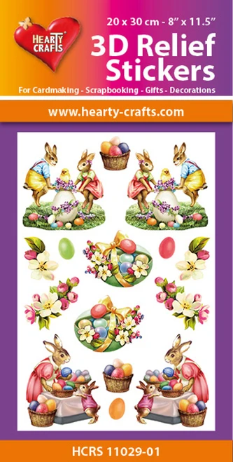 Hearty Crafts- 3D Relief Stickers- Easter
