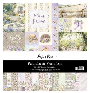 Paper Rose Petals & Pansies 12x12 Paper Collection 36370