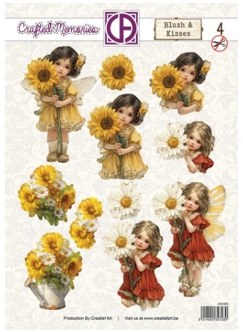 View Creatief Art - 3D Die-Cut Sheet - Blush and Kisses 04
