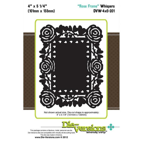 Die-Versions DVW-4x6-201 ROSE FRAME Cutting Die