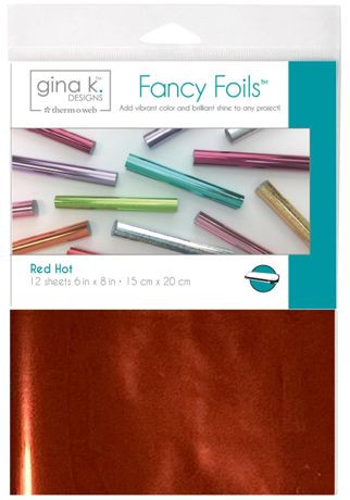 Gina K Fancy Foils 6x8 in 12 PC - Red Hot