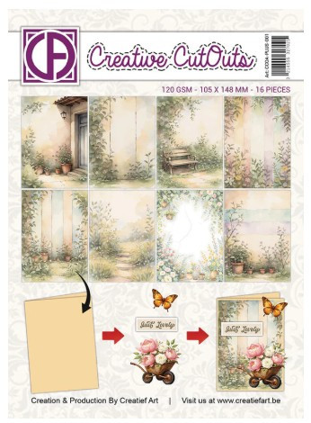 CCOA-PLUS-001 - Creatief Art - A6 Paper Pad - My Happy Little Garden