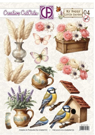 CCO-035 - Creatief Art - 3D Die-Cut Sheet - My Happy Little Garden 04