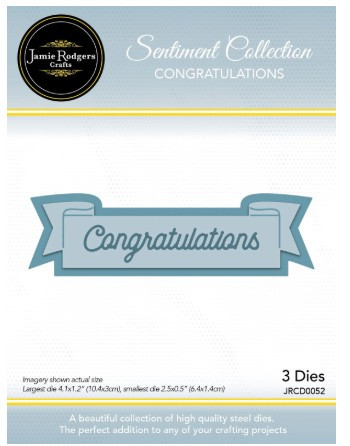 Jamie Rodgers Crafts - Congratulations Sentiment Die Set