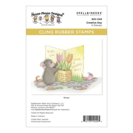 Spellbinders House Mouse Cling Rubber Stamp - Creative Day