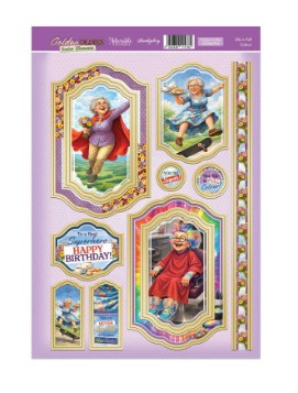 Hunkydory Crafts Golden Oldies - Senior Moments Topper Sheet - Life in Full Colour