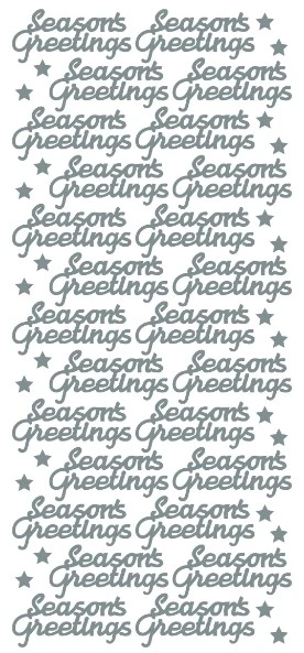 Ecstasy Crafts Peel Sticker - Seasons Greetings- Silver