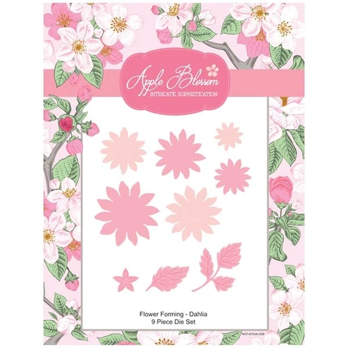 Apple Blossom Die Set Flower Forming- Dahlia- 9 Piece Die Set