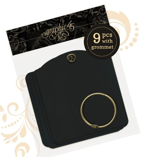 Graphic 45 Staples- Square Black Tag Album