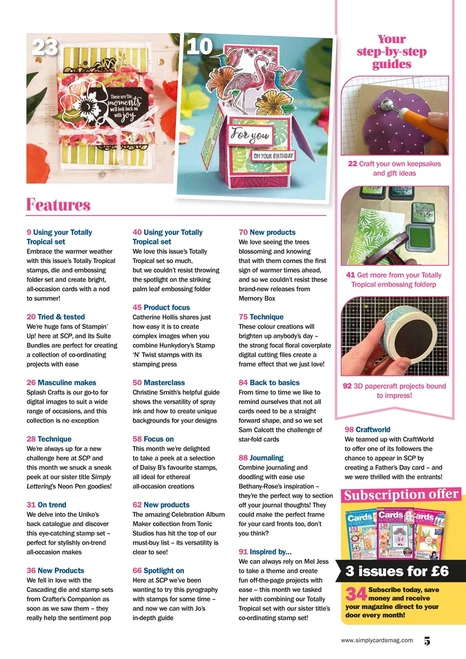 Simply Cards and Papercrafts Jungle Collection Issue 205