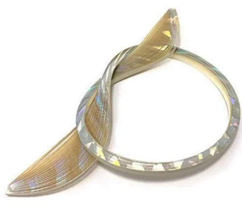 Quilled Creations 1/8" Gilded Quilling Paper - 30 Silver Holofoil Edge on Ivory Quilling Paper