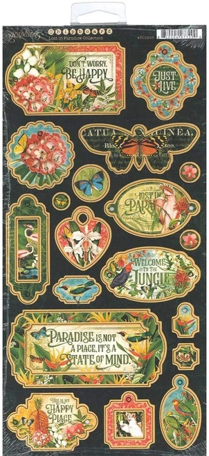 Graphic 45 Lost in Paradise Chipboard