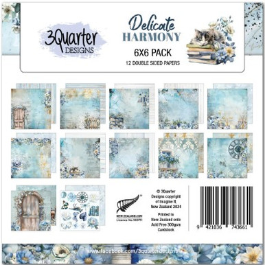 3Quarter Designs- Delicate Harmony- 6x6 Double-Sided Paper Pack ...