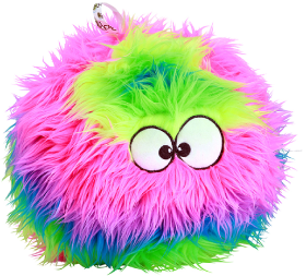 goDog Small Rainbow Furball with Chew Guard Dog Toy Pet Food Warehouse