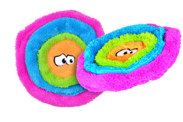 Cycle Dog Duraplush Hundespielzeug – Mittelgroß, Regenbogenförmig, Aus Recycelten Materialien, Quietschfrei