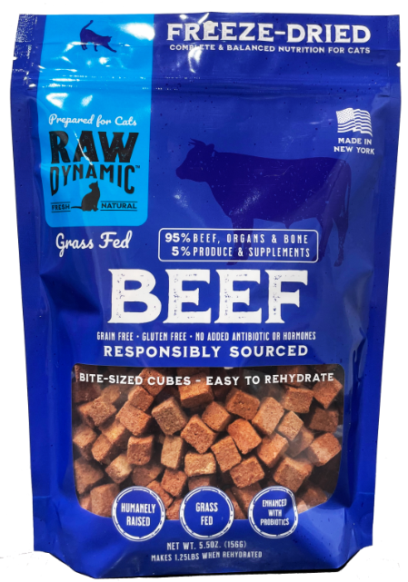 Raw Dynamic Freeze Dried Cat Food Beef