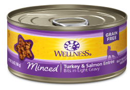 Wellness Minced Turkey Salmon Cat Food 5.5oz Pet Food Warehouse
