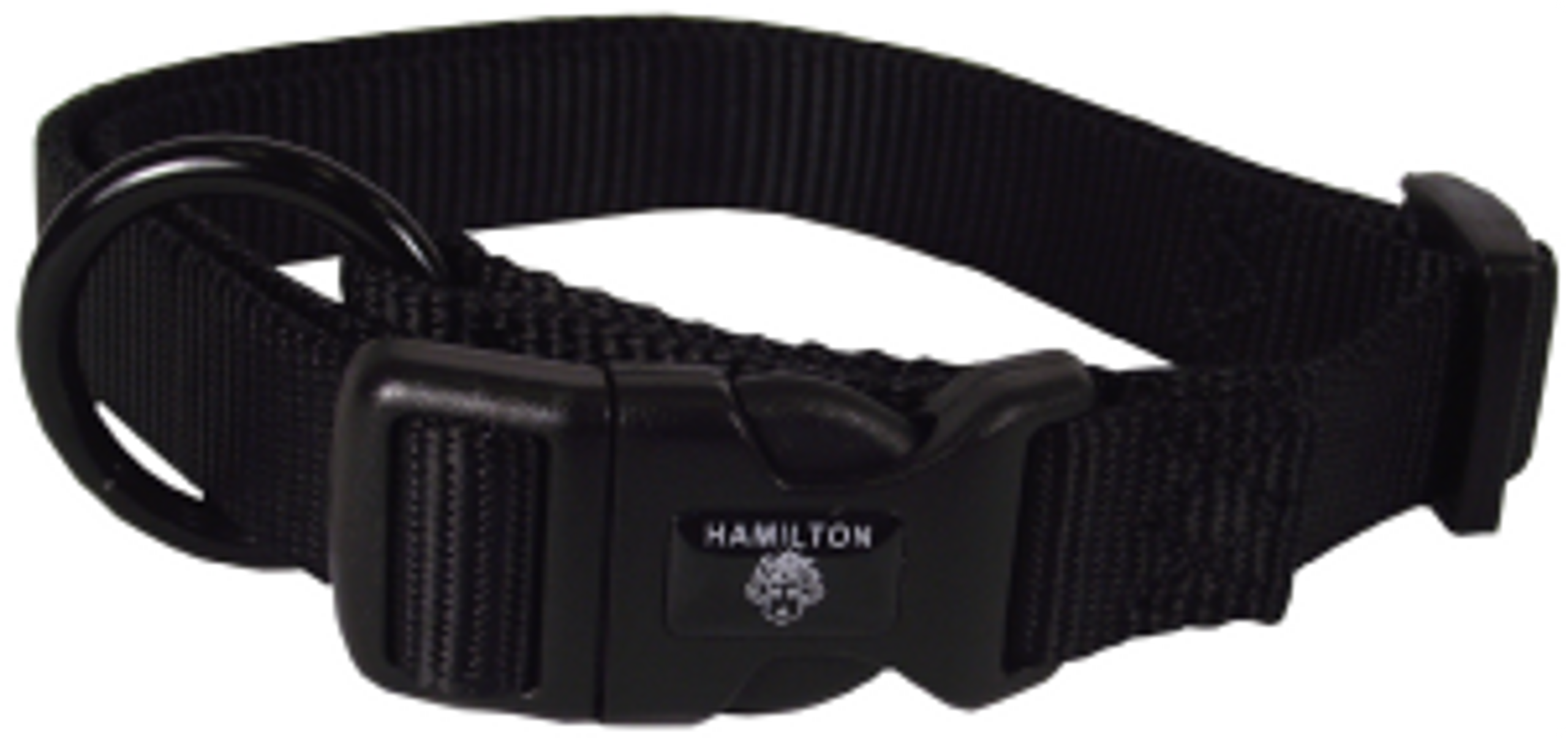 Hamilton Adjustable Dog Collar Black 5/8" 1218" Pet Food Warehouse