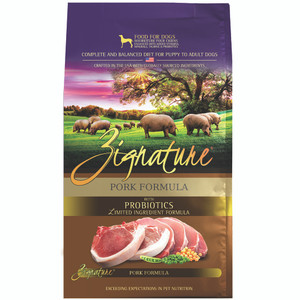 Zignature Pork Dog Food Dry 25lb