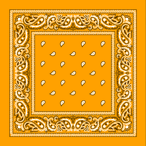 Bandana Paisley Gold