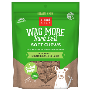 Cloud Star Wag More Grain Free Soft Chicken Sweet Potato Dog Treat 5oz