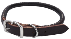 Coastal Round Latigo Leather Dog Collar 3/8 14"