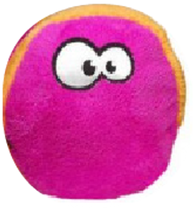 Cycle Dog USA Made Duraplush FuzzBall Orange Fuchsia Large Dog Toy