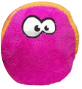 Cycle Dog USA Made Duraplush FuzzBall Orange Fuchsia Small Dog Toy