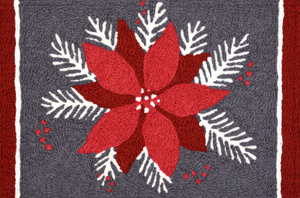 Jellybean 20X30 Poinsettia On Gray