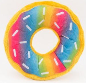 Zippy Paws Jumbo Rainbow Donut Dog Toy