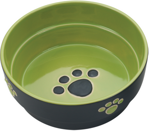 Ethical Spot Fresco Stoneware Dish Green Dog 7"