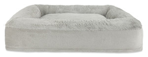 Arlee Rectangle Slumber Dog Bed Cobblestone Light Gray 36x28x7