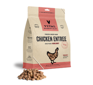Vital Essentials Freeze-Dried Raw Entree Dog Food Mini Nibs Chicken 25oz
