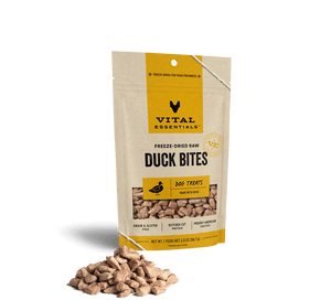 Vital Essentials Freeze-Dried Dog Treats Duck Bites 2oz